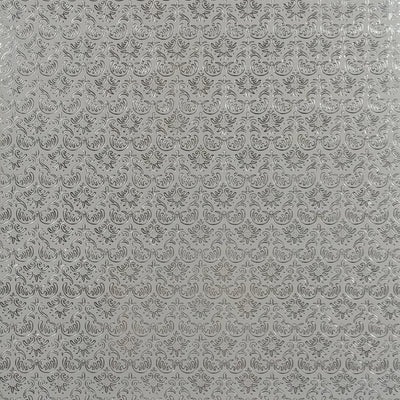 12x12 cardstock with intricate silver foil design on gray background - AC Specialty