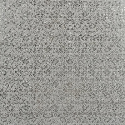 12x12 cardstock with intricate silver foil design on gray background - AC Specialty