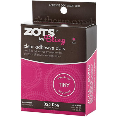 Tiny crystal clear adhesive dots that do not yellow for every craft need.