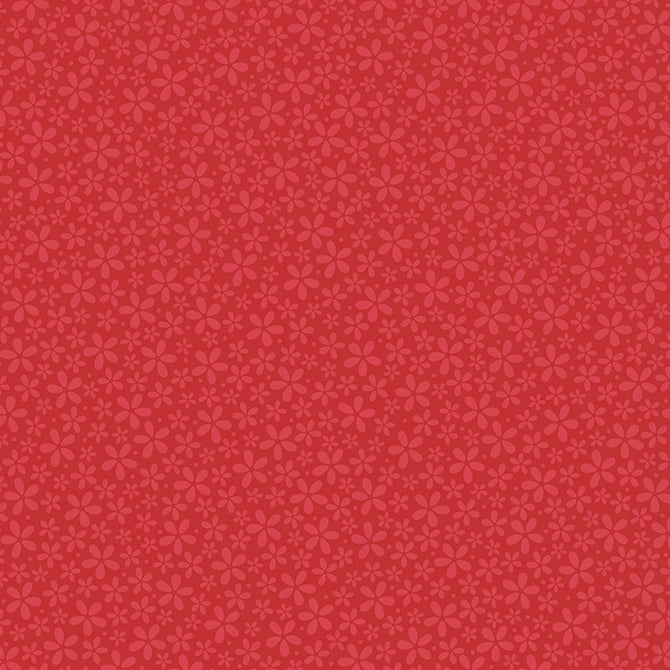 12x12 patterned paper with petite, light red flowers on red background - core'dinations
