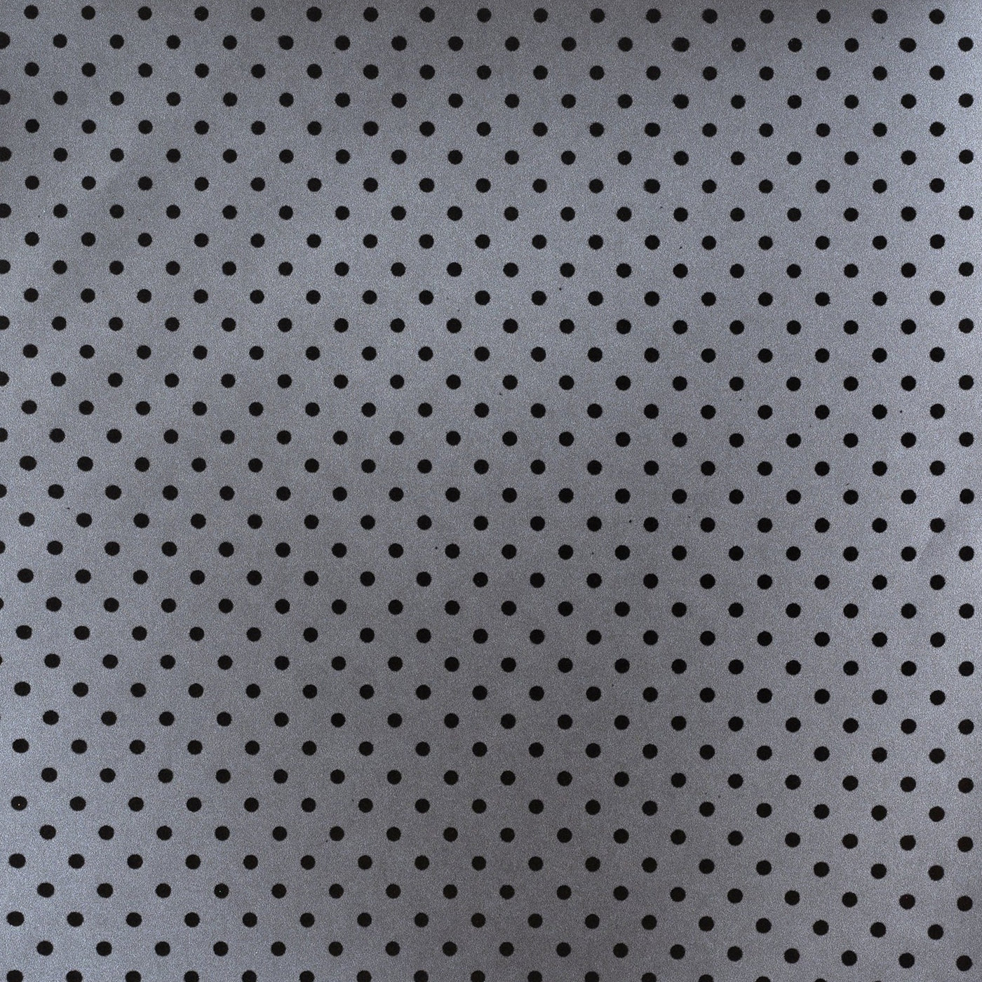 SILVER GRAY (black polka dots on silver, pearlescent cardstock) Printed on one side, white reverse.