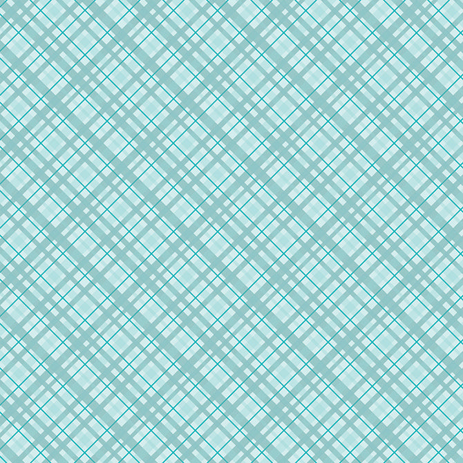 Teal Plaid design on 12x12 cardstock from Coredinations