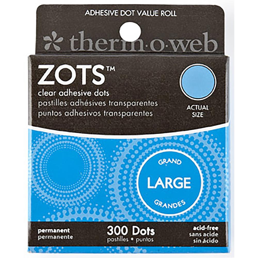 Zots Clear Adhesive Dots Roll 250 count, Craft Large