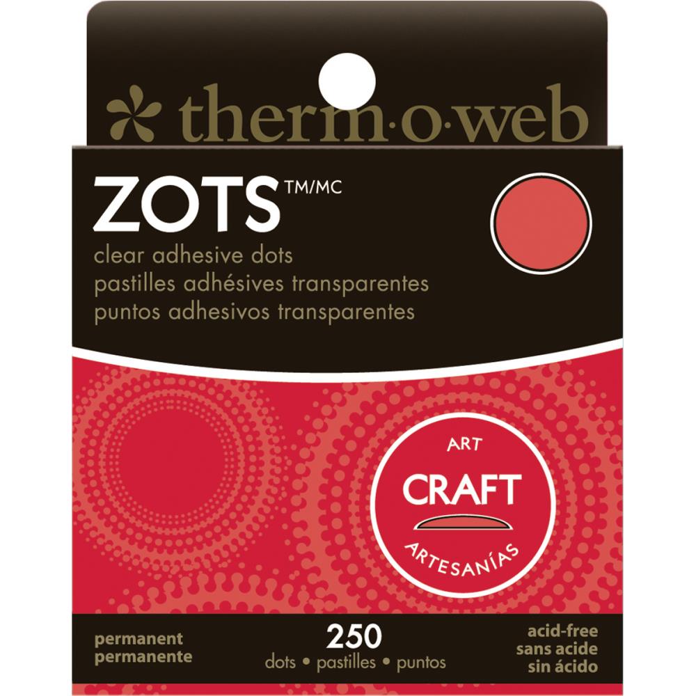 Zots Clear Adhesive Dots Roll 200 count, Medium Removable –