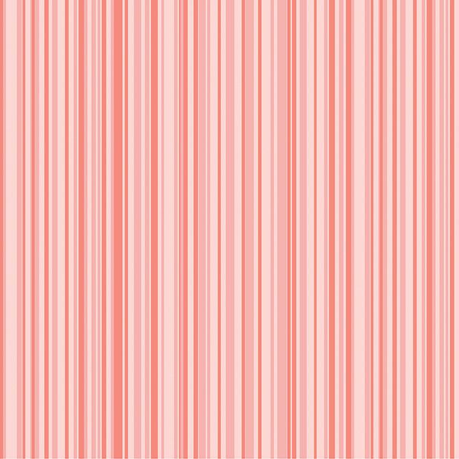 Multi-Colored (various shades of coral stripes on a light coral background)