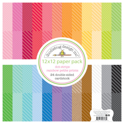 DOT and STRIPE Rainbow Petite Print Collection from Doodlebug Design