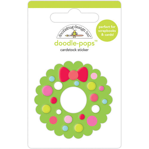 This adorable little wreath doodle-pop is perfect for cardmaking, scrapbook pages, journals, tags, and more.