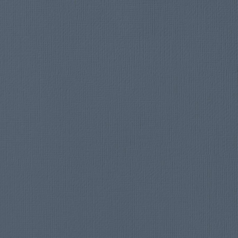 BLUEBERRY blue-gray cardstock - 12x12 inch - 80 lb - textured scrapbook paper - American Crafts