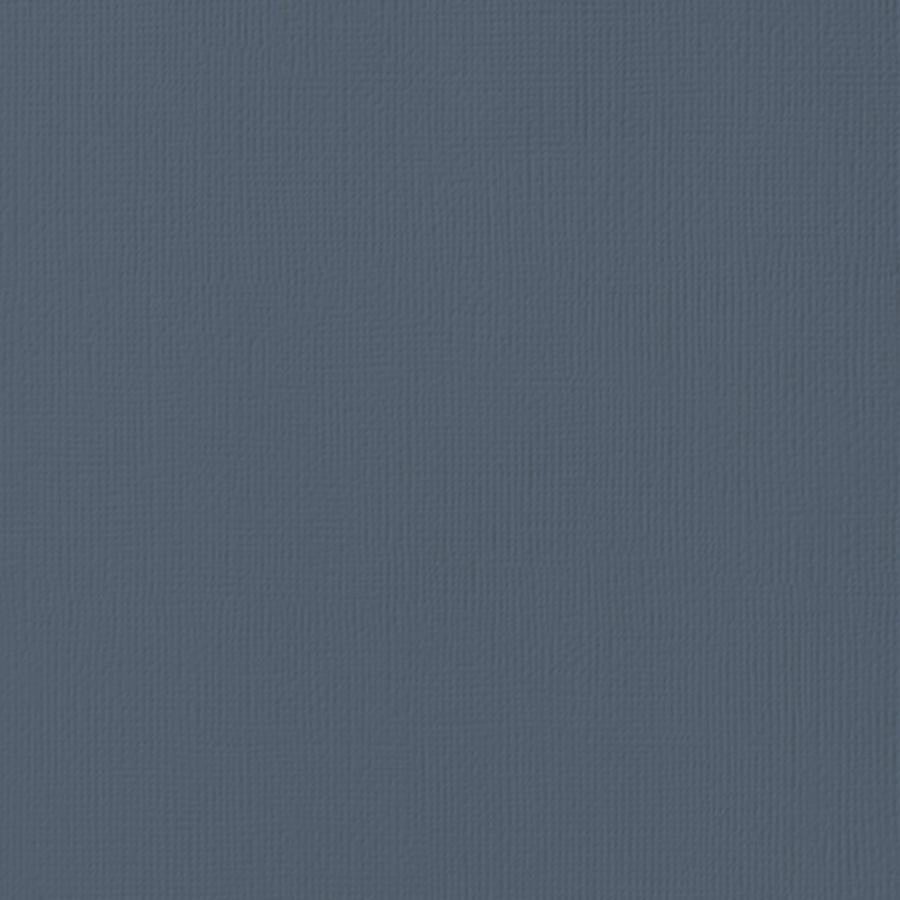 BLUEBERRY blue-gray cardstock - 12x12 inch - 80 lb - textured scrapbook paper - American Crafts