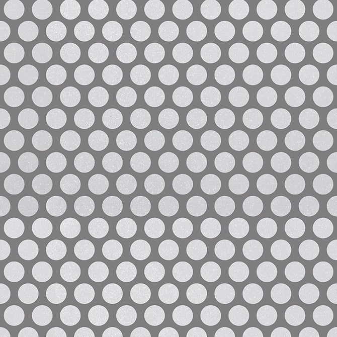 Charcoal Dot 12x12 Pow! Glitter Paper has large, silvery glitter dots on charcoal glitter background - American Crafts