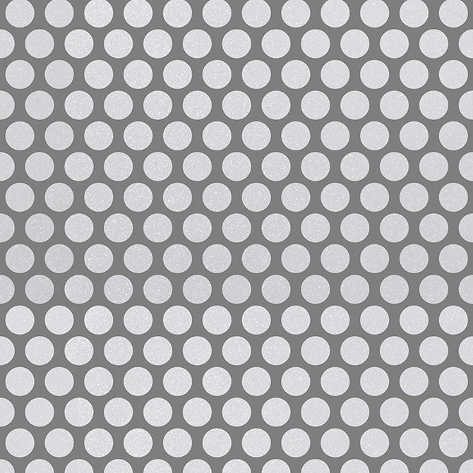 Charcoal Dot 12x12 Pow! Glitter Paper has large, silvery glitter dots on charcoal glitter background - American Crafts