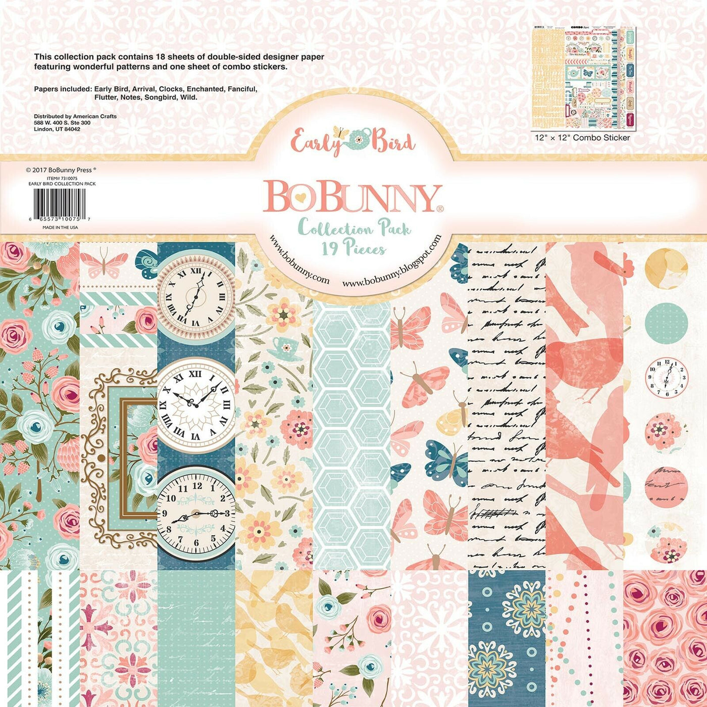 Early Bird 18 pc collection pack from BoBunny Press