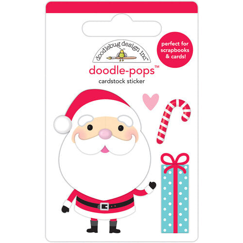 This adorable little Santa doodle-pop is perfect for cardmaking, scrapbook pages, journals, tags, and more.