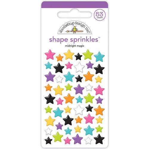 MIDNIGHT MAGIC Shape Sprinkles - Self-Adhesive Enamel Shapes - Doodlebug Design