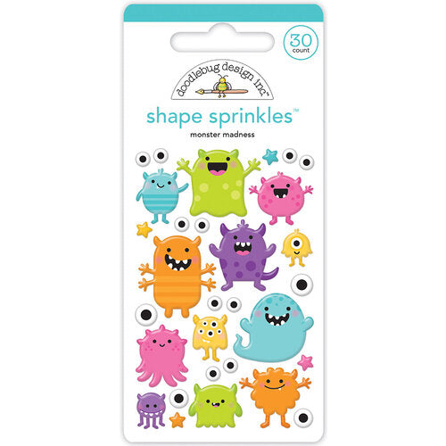 Monsters, googly eyes, and stars! 30 enamel pieces Includes bright colors Self-adhesive enamel shapes