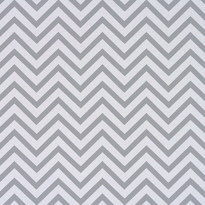 12x12 Pow! Glitter paper with sparkly, silver chevron patter on charcoal background - American Crafts
