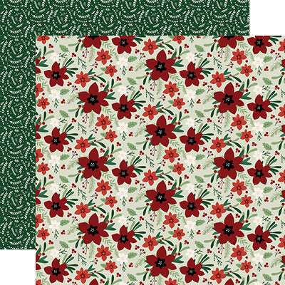 Joyful Floral - 12x12 double-sided cardstock from A Cozy Christmas Collection by Echo Park Paper Co.
