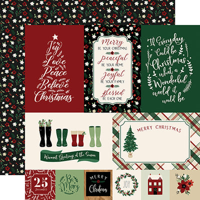 Journaling Cards - 12x12 double-sided cardstock from A Cozy Christmas Collection by Echo Park Paper Co.