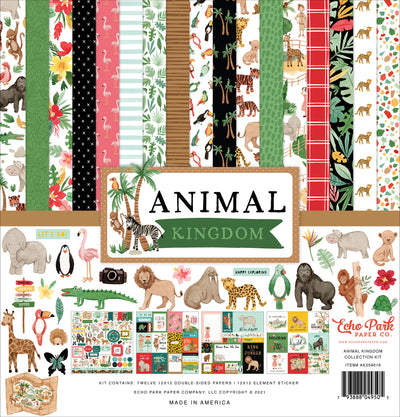 Take a walk on the wild side with this kit from Echo Park. This collection can be used for scrapbooking, card making, journaling, and other paper crafting projects. The number of creative options is endless with this kit. 