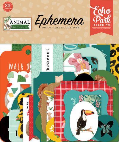 Animal Kingdom Ephemera Die Cut Cardstock Pack includes 33 different die-cut shapes ready to embellish any project.