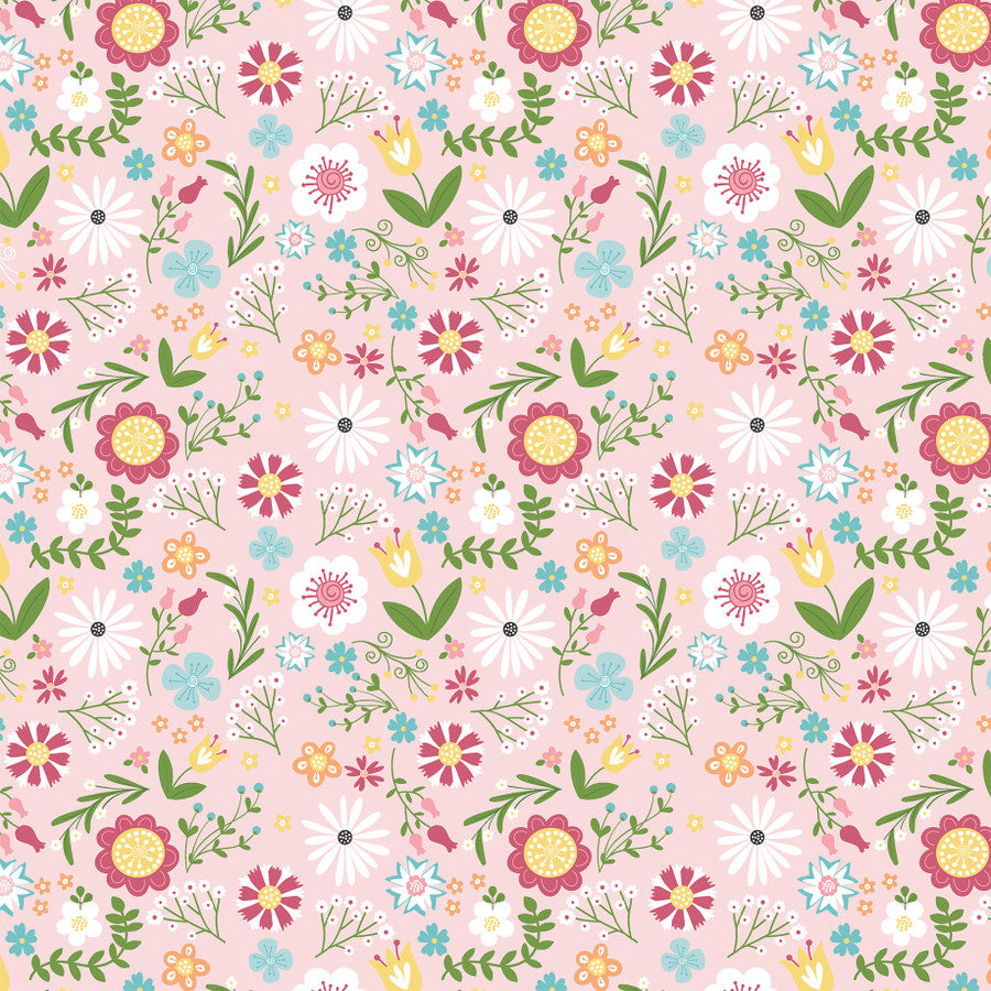 ALL GIRL FLORAL - 12x12 Double-Sided Patterned Paper - Echo Park
