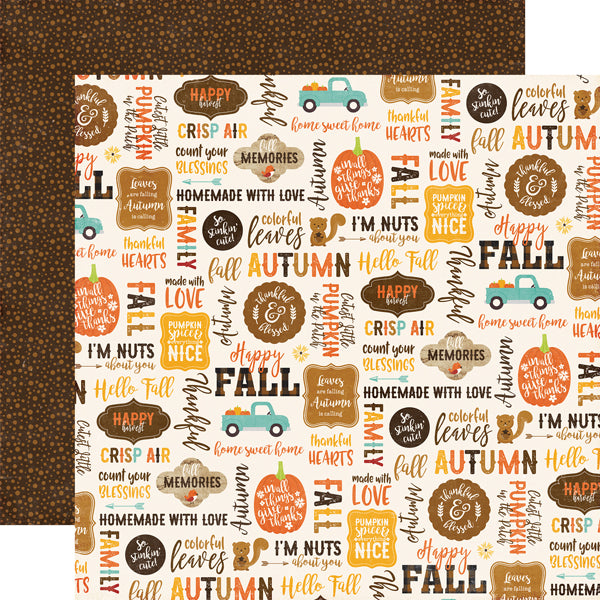 Echo Park Fall Is In The Air FALL FESTIVAL 12x12 Cardstock Paper