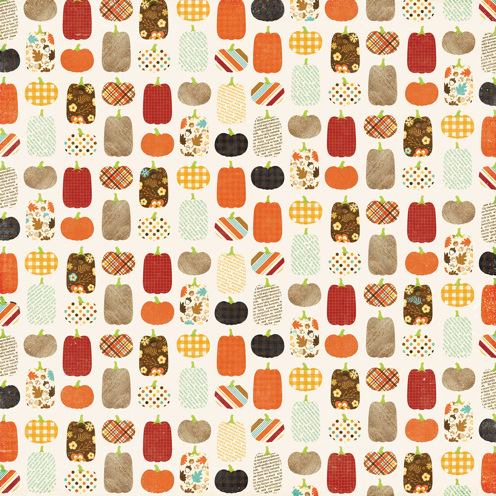 PUMPKIN PATCH - 12x12 Double-Sided Patterned Paper - Echo Park