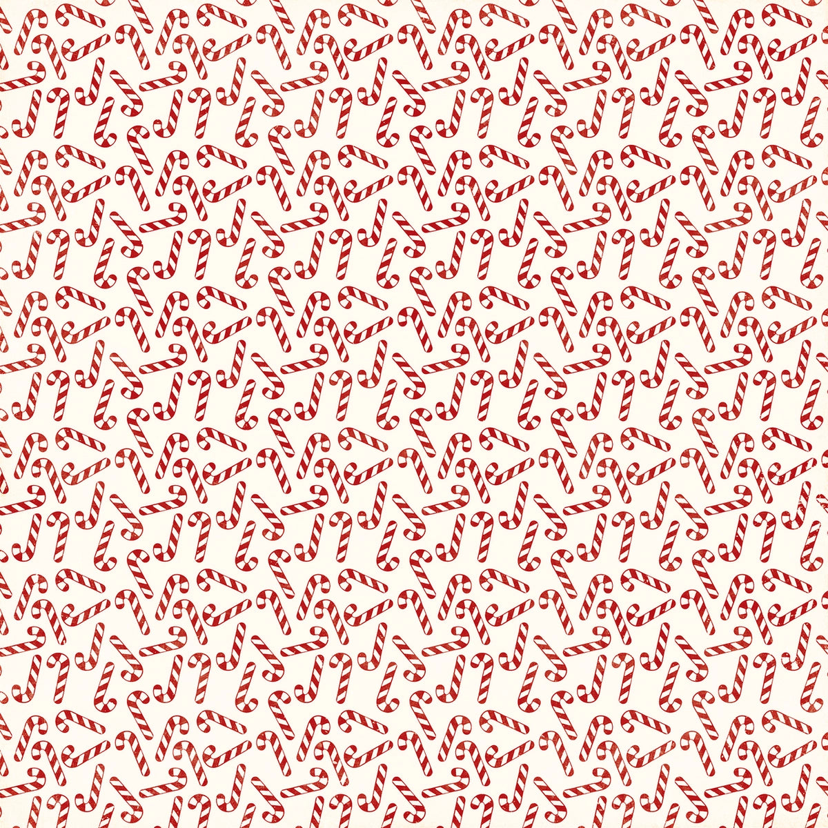 Side B - red candy canes all over on an off-white background