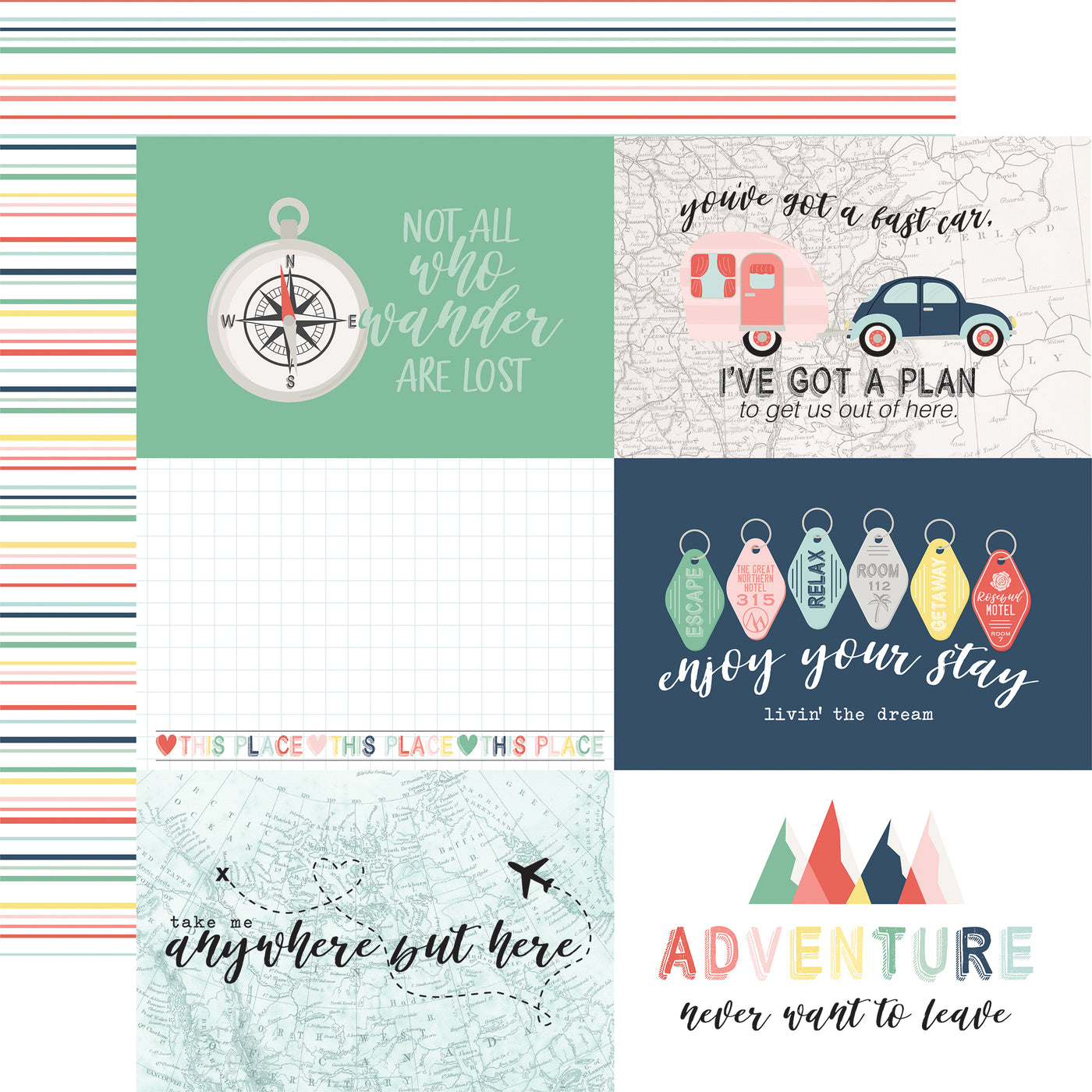 AWAY WE GO 12x12 Collection Kit - Echo Park