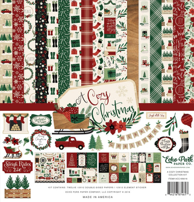 A Cozy Christmas Collection - paper crafting kit from Echo Park