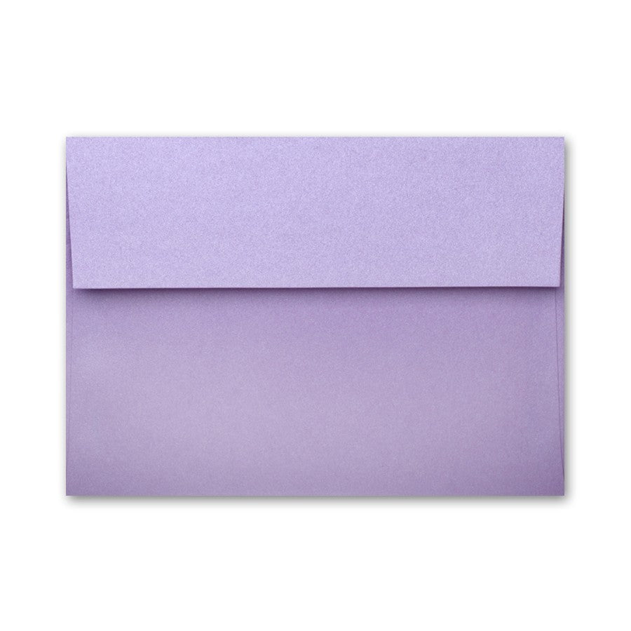 Neenah Stardream AMETHYST Envelope: A purple metallic envelope with a standard square flap and a metallic finish.