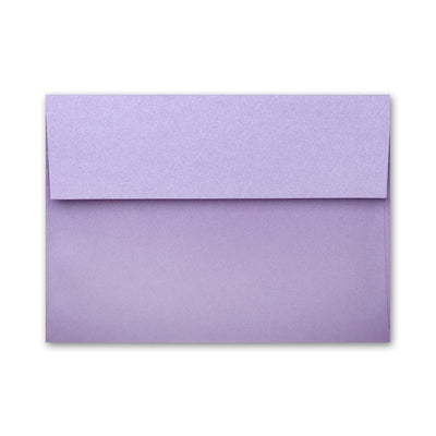 Neenah Stardream AMETHYST Envelope: A purple metallic envelope with a standard square flap and a metallic finish.