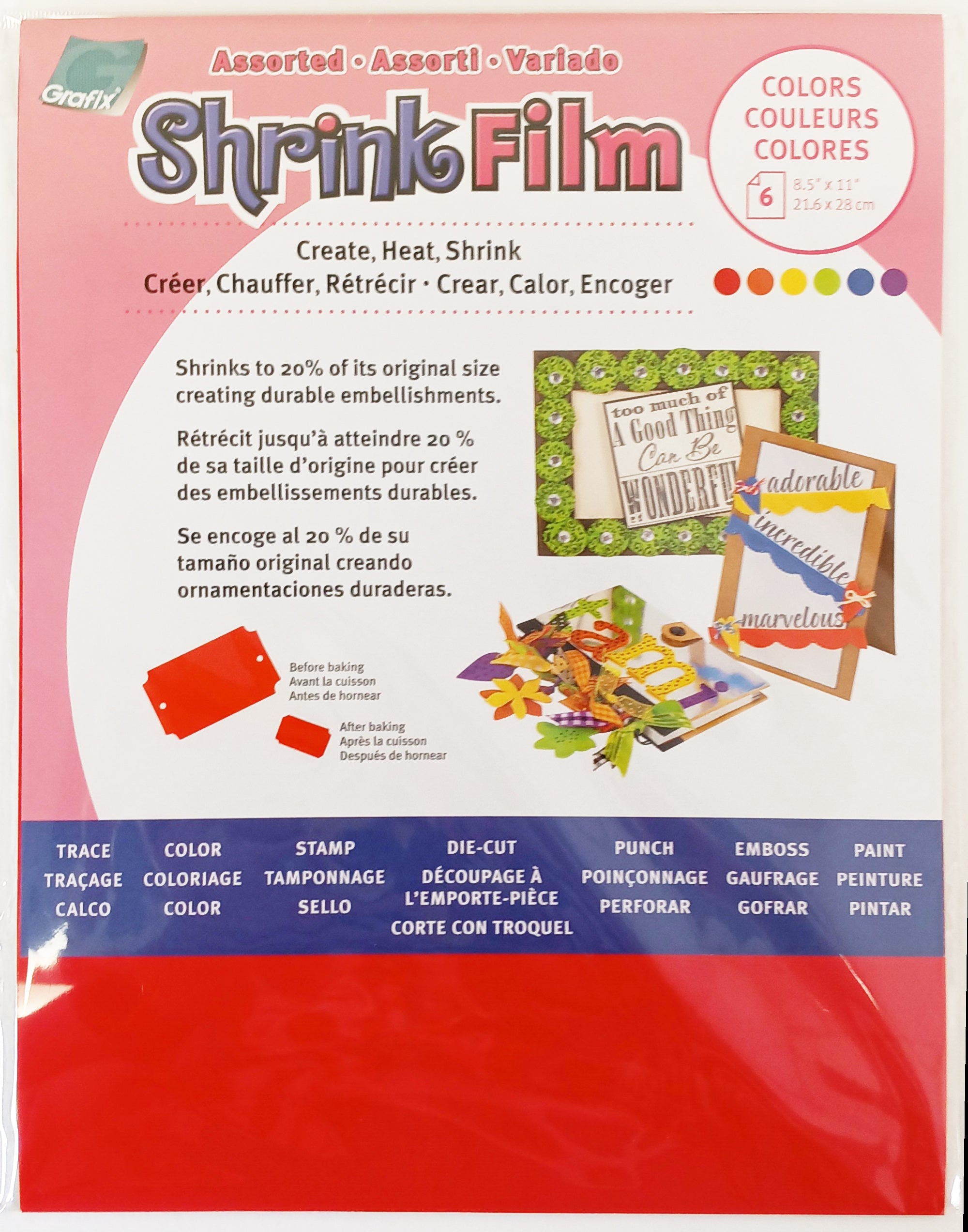 Grafix Plástico Mágico (Shrink Film) - Hojas Imprimibles