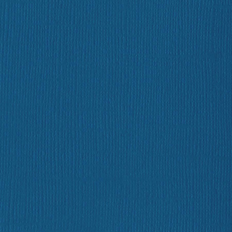BAZZILL BLUE cardstock - 12x12 inch - 80 lb - textured scrapbook paper