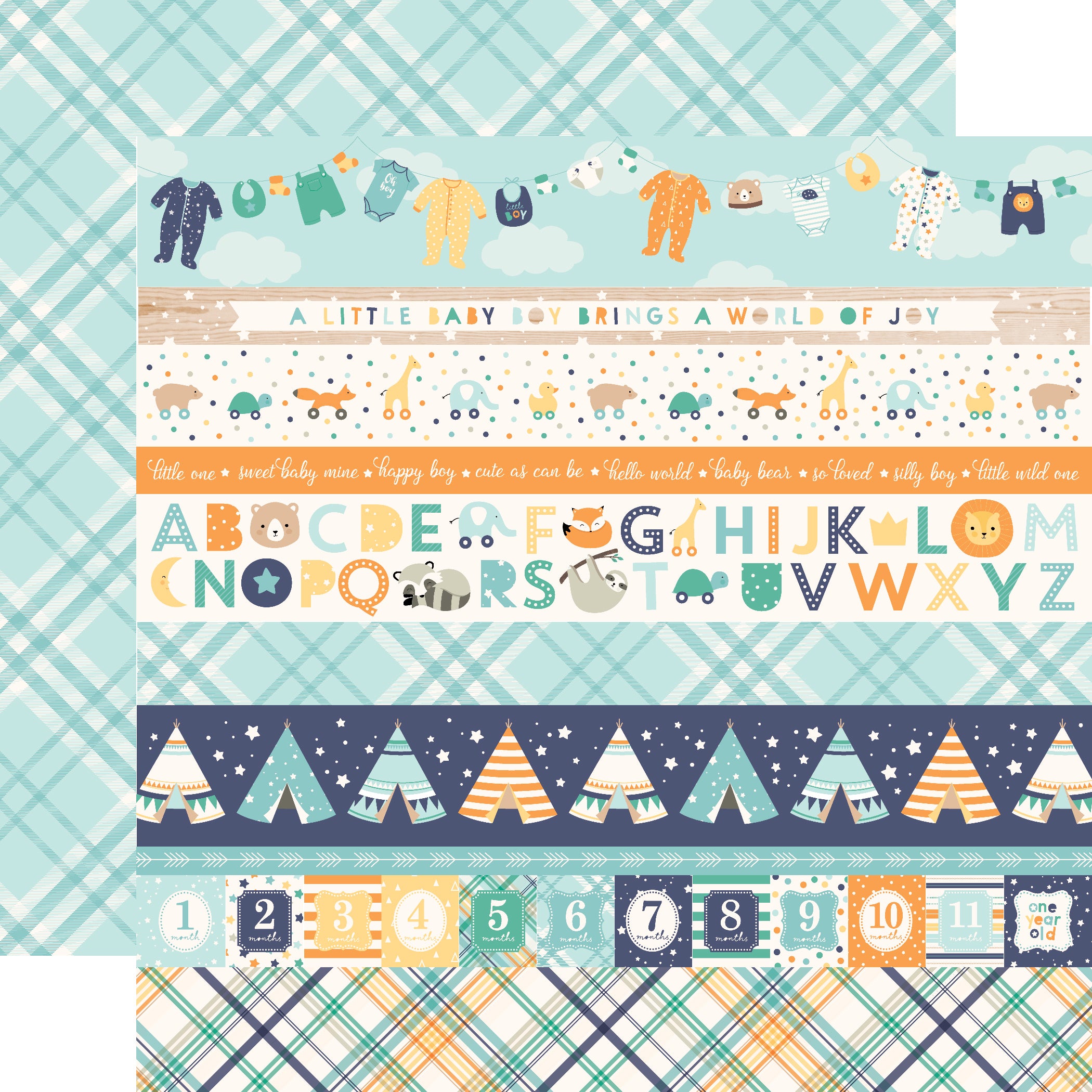 Echo Park Collection Kit 12x12 Hello Baby Boy