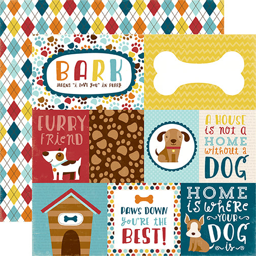 "Journaling Cards" 12x12 double-sided designer cardstock is part of BARK page collection kit by Echo Park Paper Co.