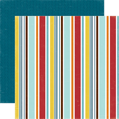 "Puppy Stripe" 12x12 double-sided designer cardstock is part of BARK page collection kit by Echo Park Paper Co.