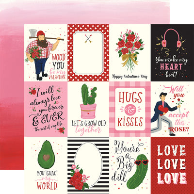 Valentine Journaling Cards on double-sided patterned paper from Echo Park