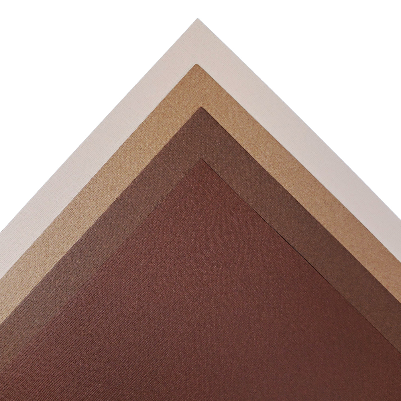 The Brown monochromatic assortment includes three (3) each of four (4) shades of brown colors of Bazzill textured cardstock.