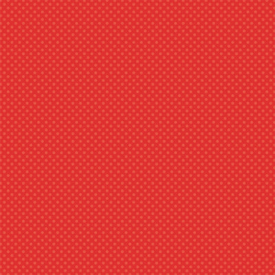 Side B - red polka dots on a darker red background