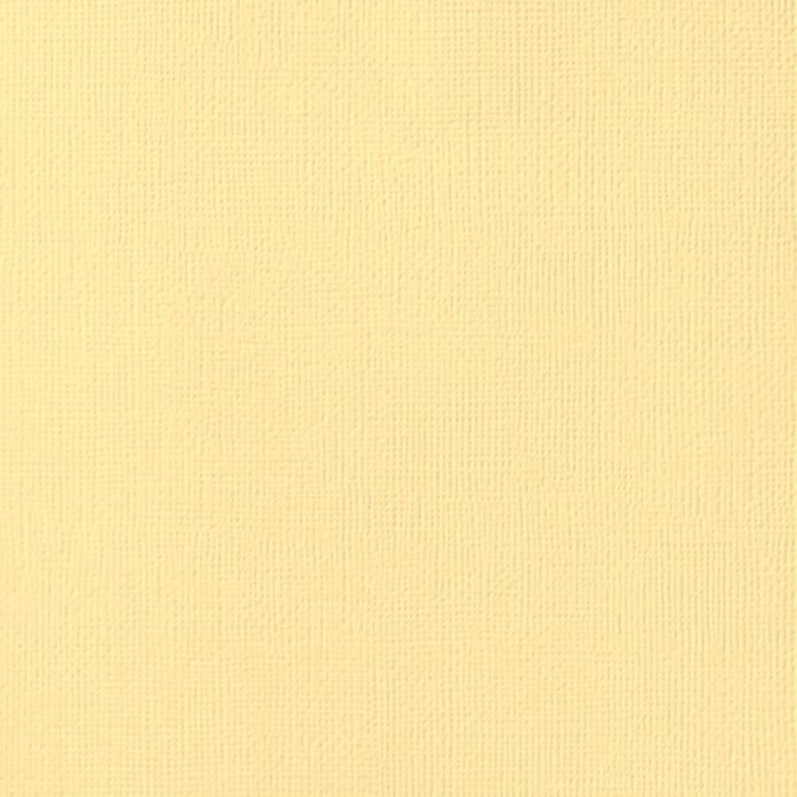 BUTTER yellow cardstock - 12x12 inch - 80 lb - textured scrapbook paper - American Crafts