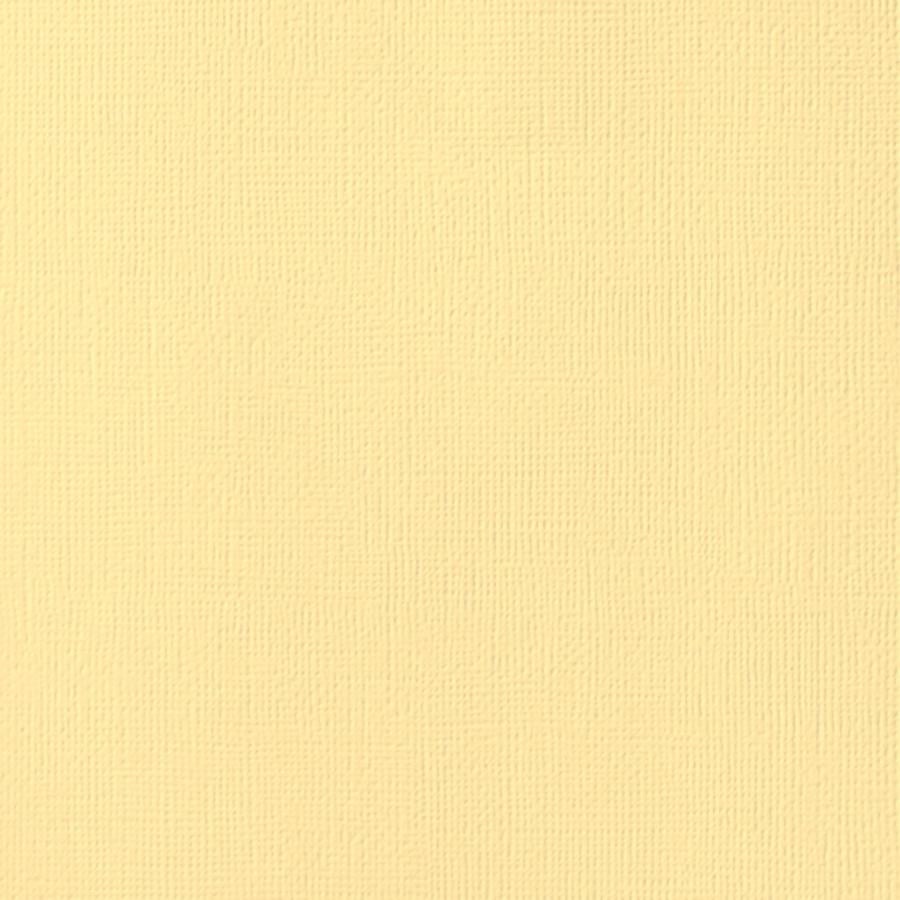 BUTTER yellow cardstock - 12x12 inch - 80 lb - textured scrapbook paper - American Crafts