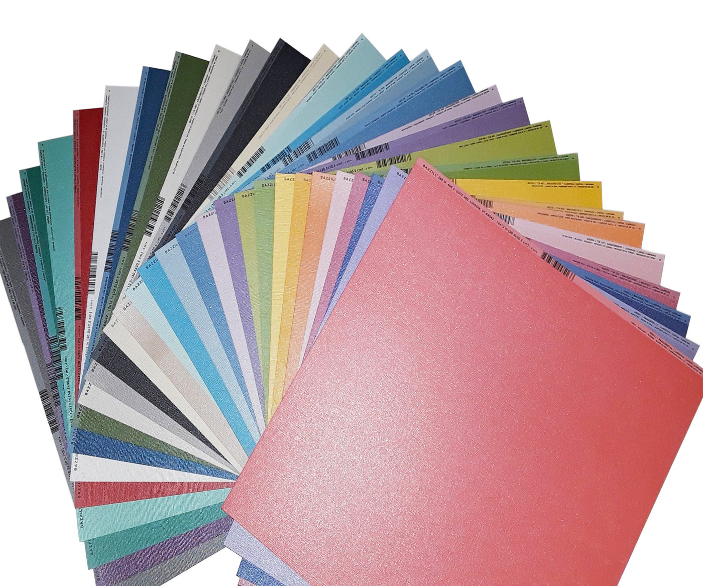 Bazzill Bling Assortment Pack includes all 29 colors of 12x12 mica-coated cardstock