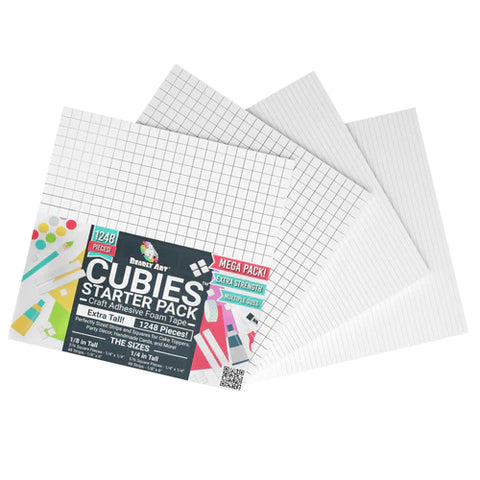 
  
	
    
	
    CUBIES by Bearly Art - 1248 Piece Dimensional Foam Adhesive