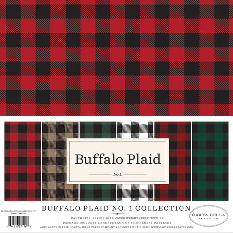 
  
	
    
	
    BUFFALO PLAID No. 1 - 12x12 Paper Pack  - Carta Bella
