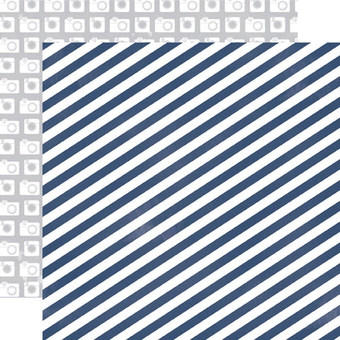 Core'dinations Core Basics Patterned Cardstock 12x12 Light Blue Stripe