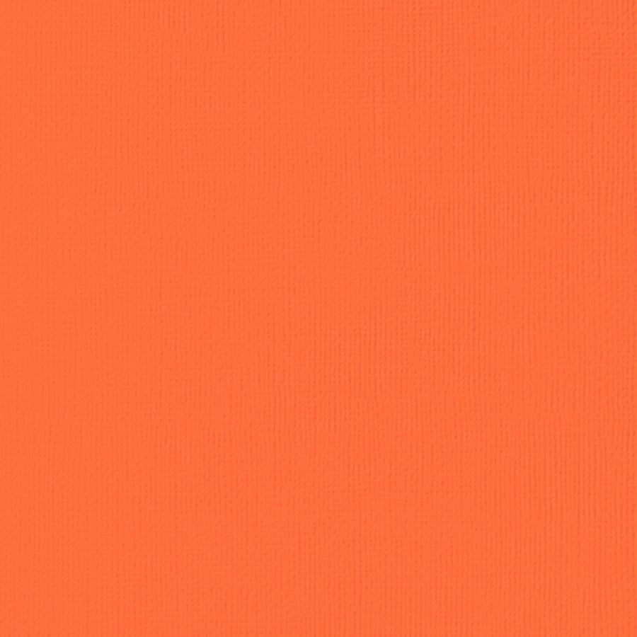 CARROT orange cardstock - 12x12 inch - 80 lb - textured  scrapbook paper - American Crafts