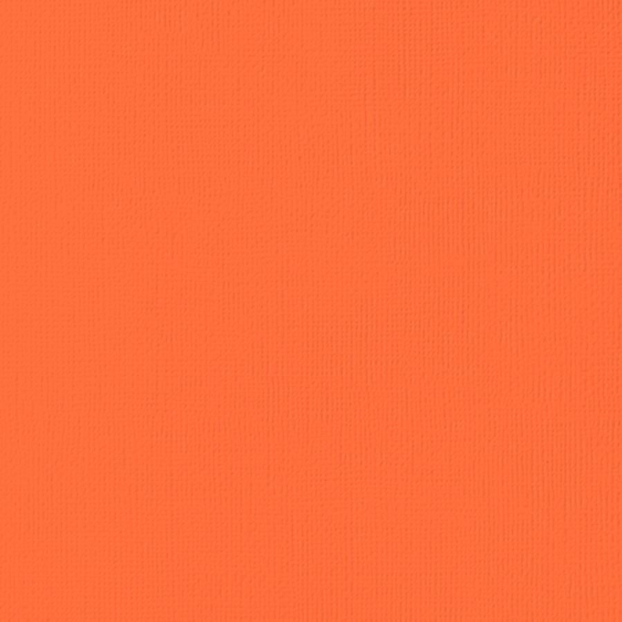 CARROT orange cardstock - 12x12 inch - 80 lb - textured  scrapbook paper - American Crafts