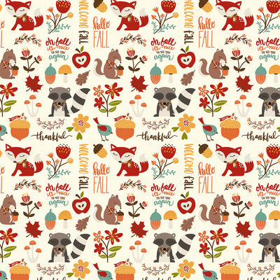 AUTUMN FRIENDS - 12x12 Double-Sided Patterned Paper - Echo Park
