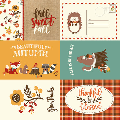 CELEBRATE AUTUMN 4X6 JOURNAL ELEMENTS - 12x12 Double-Sided Patterned Paper - Echo Park